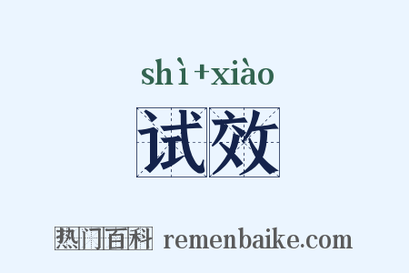 试效是什么意思的图片